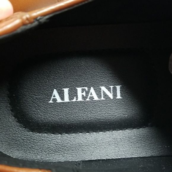 {Alfani} Cognac Brown Dress Oxford Shoes in Sizd 9.5 - Picture 10 of 12